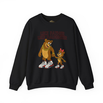 Retro 5 Fire Red "BLACK TONGUE" SweatShirt- LIKE FATHER LIKE DAUGHTER