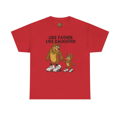 Retro 5 Fire Red "BLACK TONGUE" Shirt- LIKE FATHER LIKE DAUGHTER