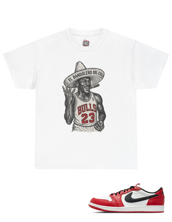 Over Hyped Originals - Retro 1 Low Og Chicago shirt- Bandolero Del Cielo